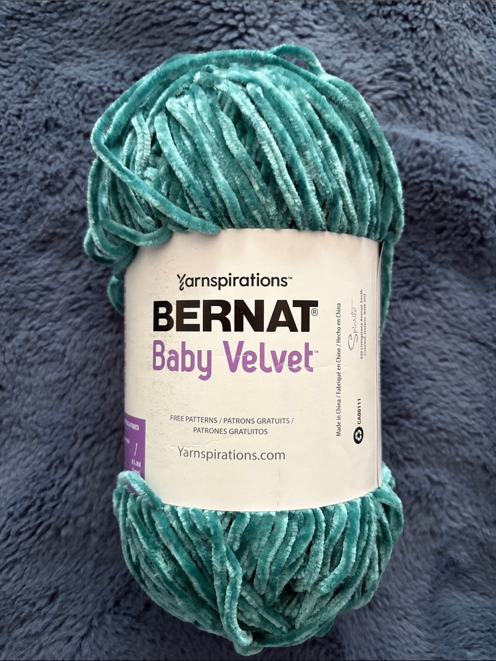 Bernat Baby Velvet Plush Yarn - Green 300g